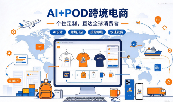 AI+POD如何降低跨境电商创业门槛？