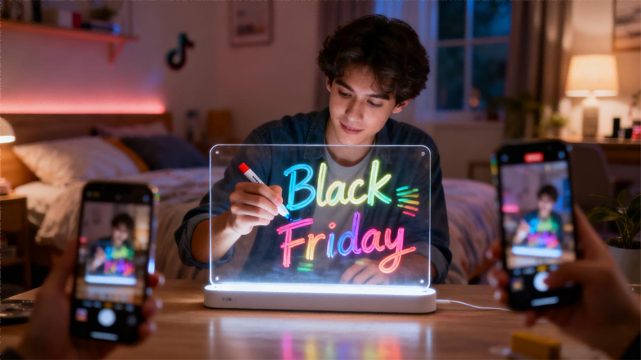 黑五TikTok一块会发光的塑料板