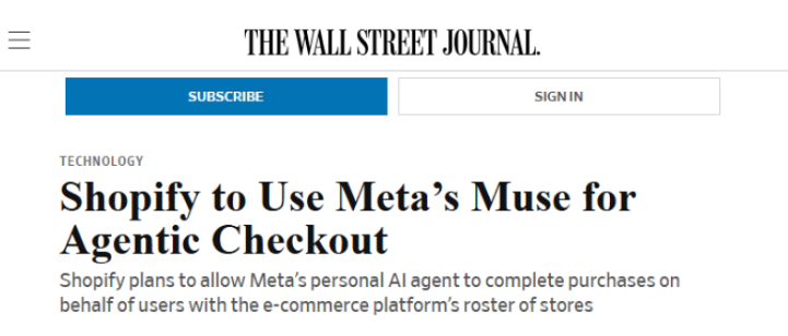 Shopify携手Meta布局AI购物,Muse助手将支持直接购买商品